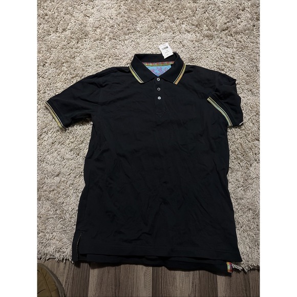 Robert Graham Other - Robert Graham Polo Shirt Mens S Black Cotton Short Sleeve Preppy Casual NWT 99$